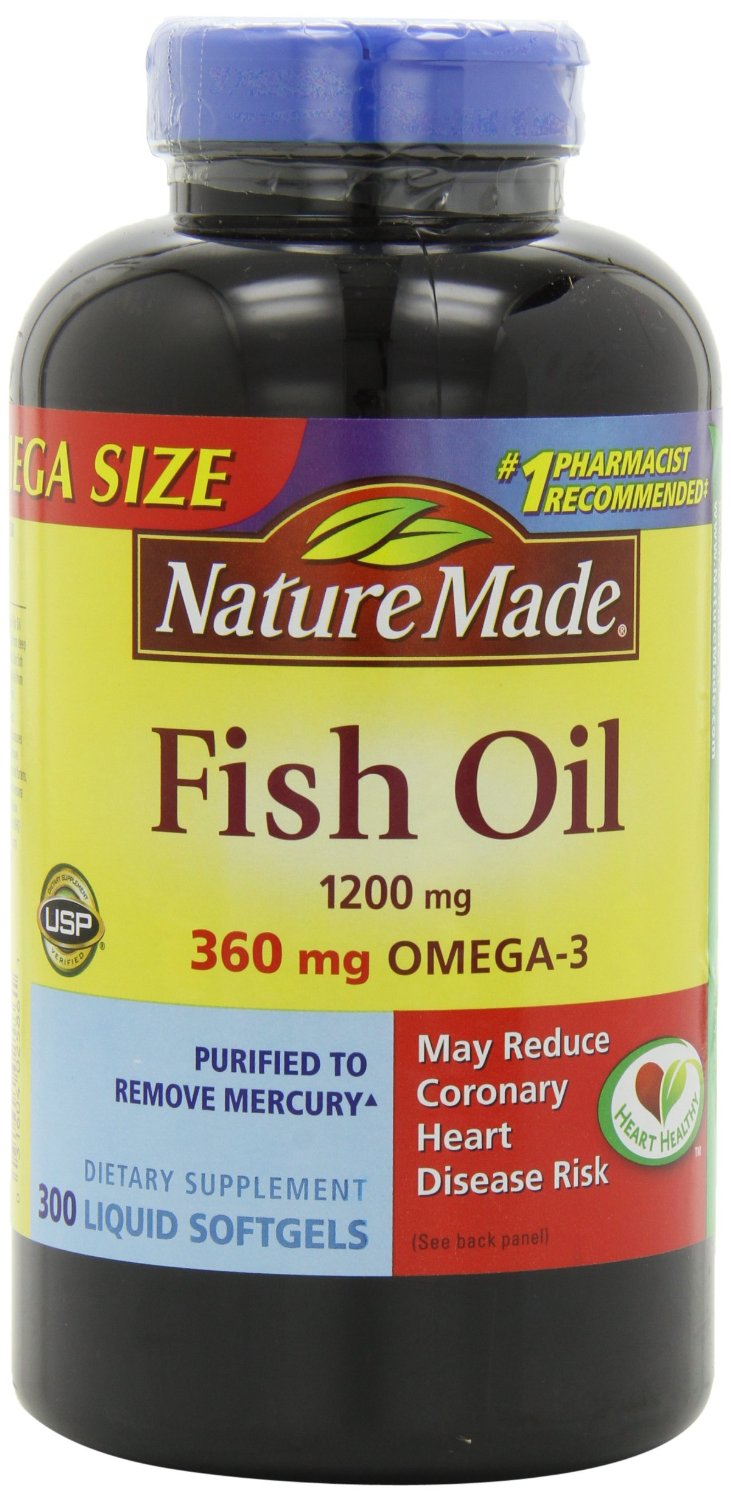Best Fish Oil Nature made fish oil 2400mg per serving, 134 softgels value size, fish